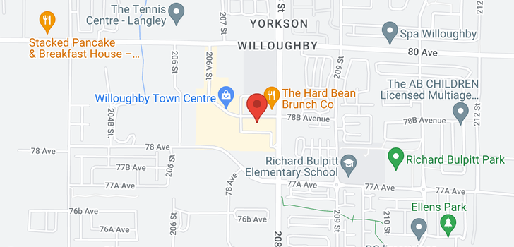 map of 214 20728 WILLOUGHBY TOWN CENTRE DRIVE
